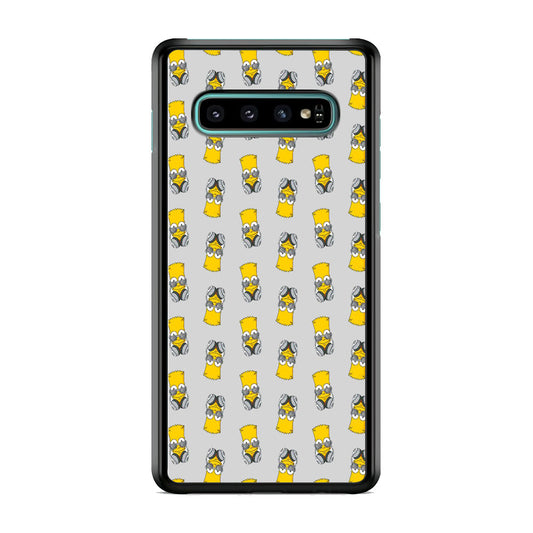 Simpson Doodle Head Earphone Samsung Galaxy S10 Case