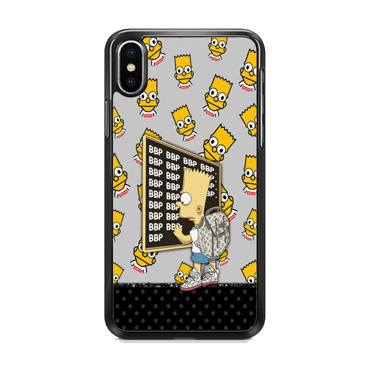 Simpson Write On The Black Board iPhone X Case