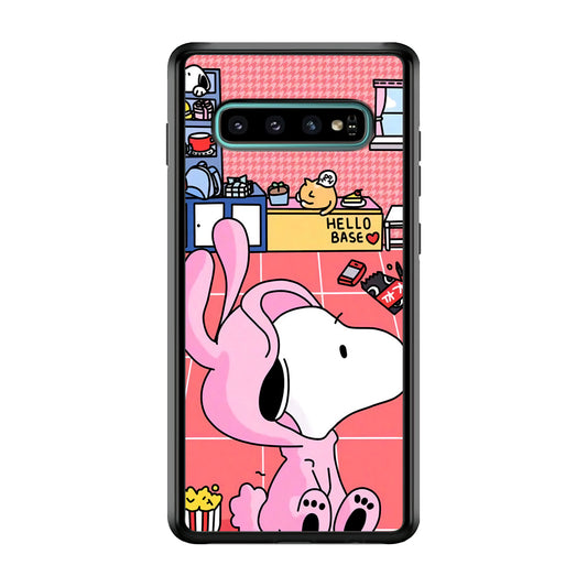 Snoopy Home Sweet Home Samsung Galaxy S10 Case