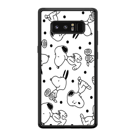 Snoopy In White Samsung Galaxy Note 8 Case