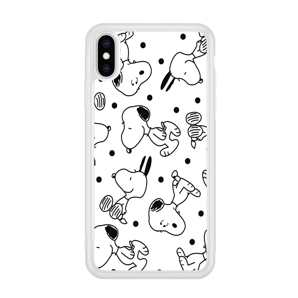 Snoopy In White iPhone Xs Max Case