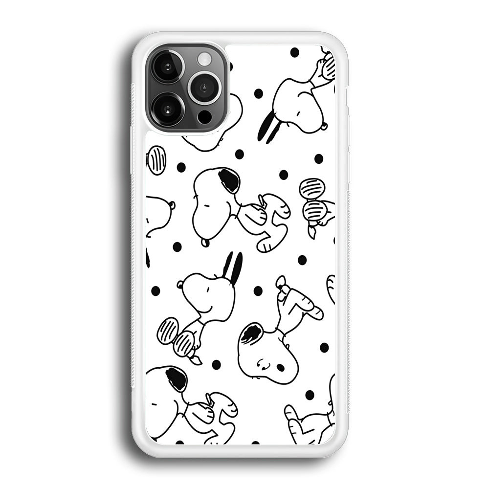Snoopy In White iPhone 12 Pro Max Case