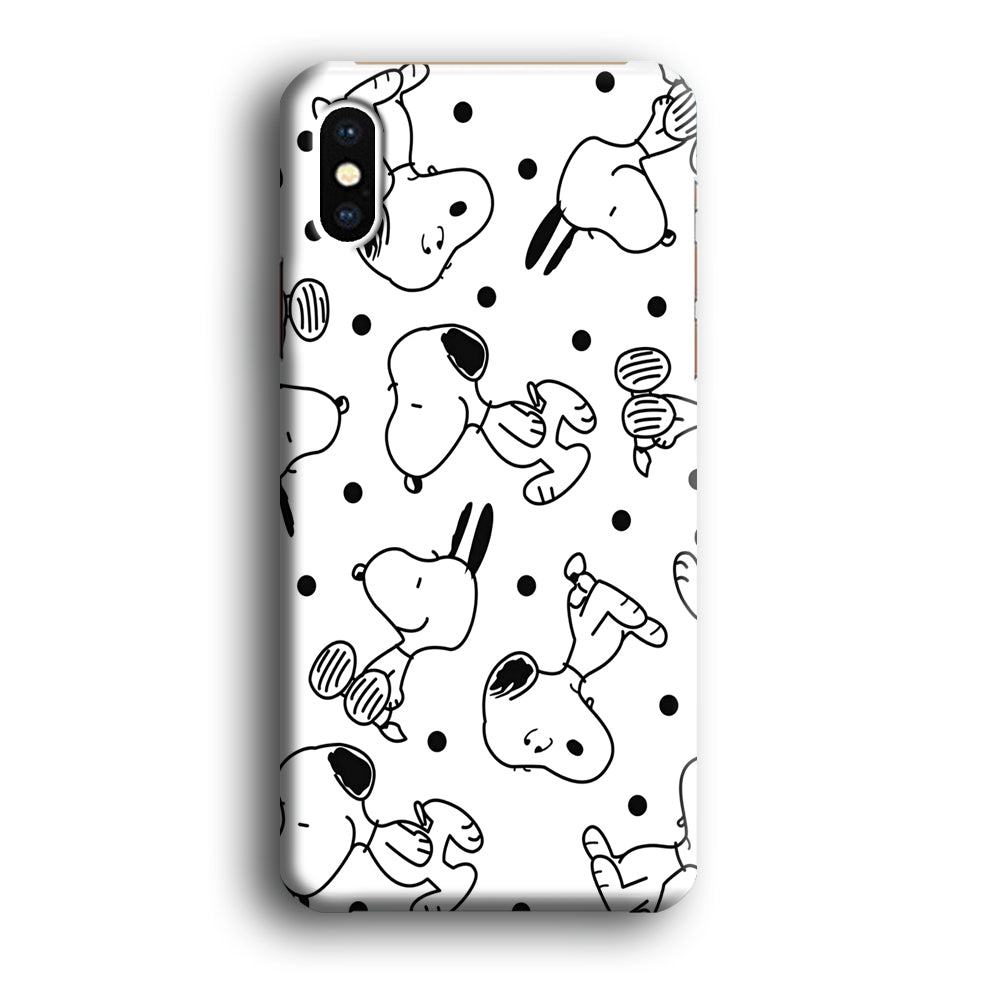 Snoopy In White iPhone X Case