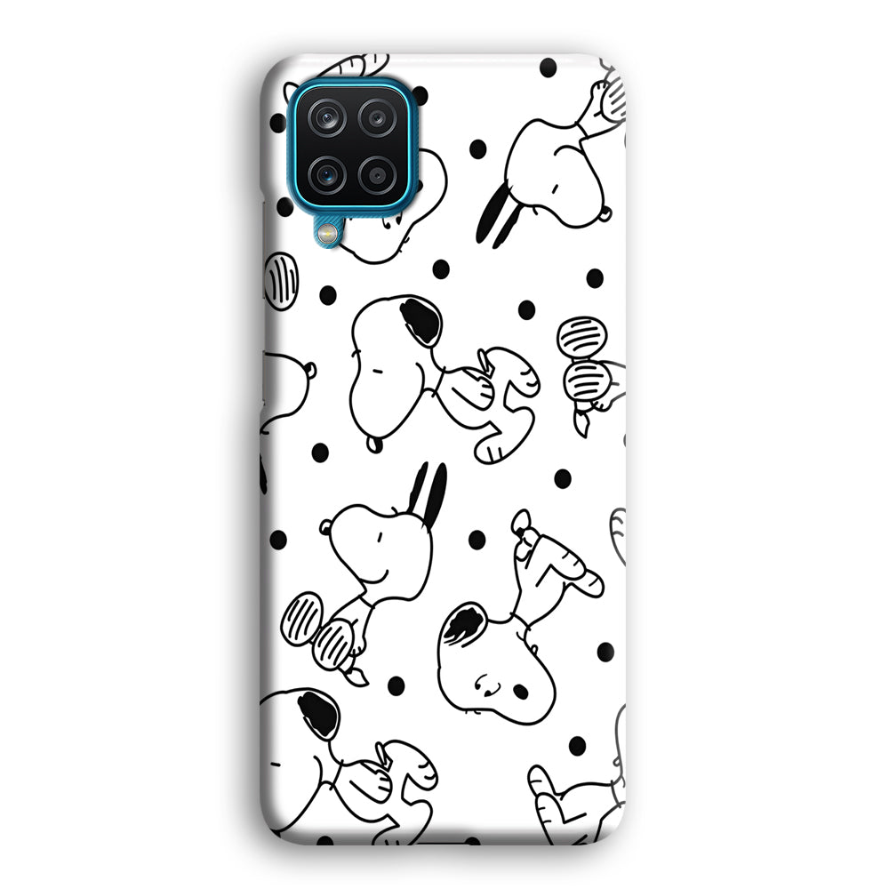 Snoopy In White Samsung Galaxy A12 Case