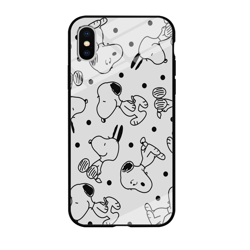 Snoopy In White iPhone Xs Max Case
