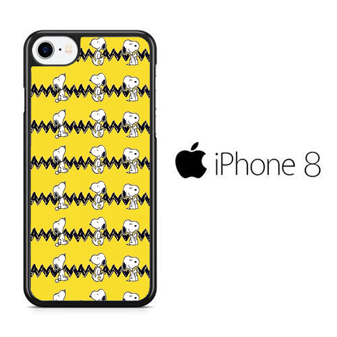 Snoopy Chevron Yellow iPhone 8 Case