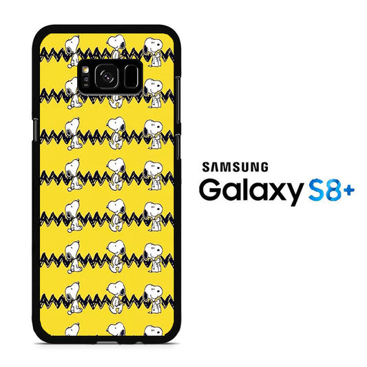 Snoopy Chevron Yellow Samsung Galaxy S8 Plus Case