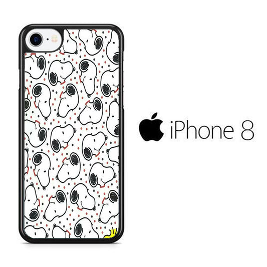 Snoopy Head Polkadot iPhone 8 Case