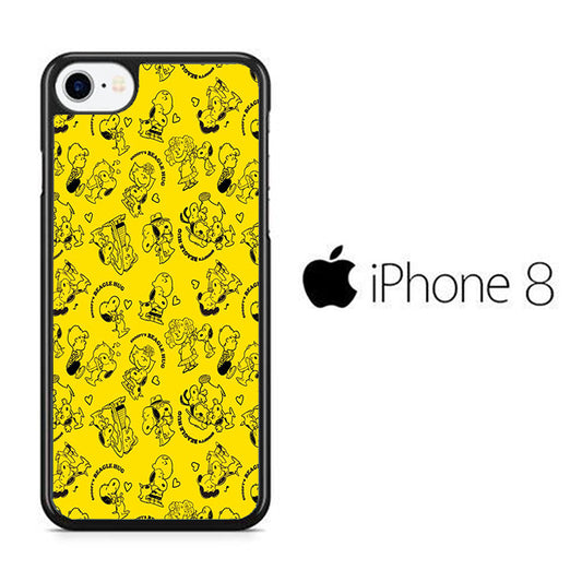 Snoopy Hug Yellow iPhone 8 Case
