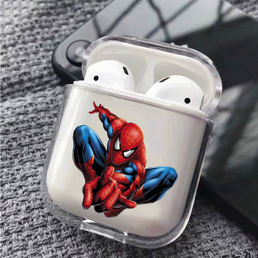 Spiderman Jump Protective Clear Case Cover For Apple Airpods