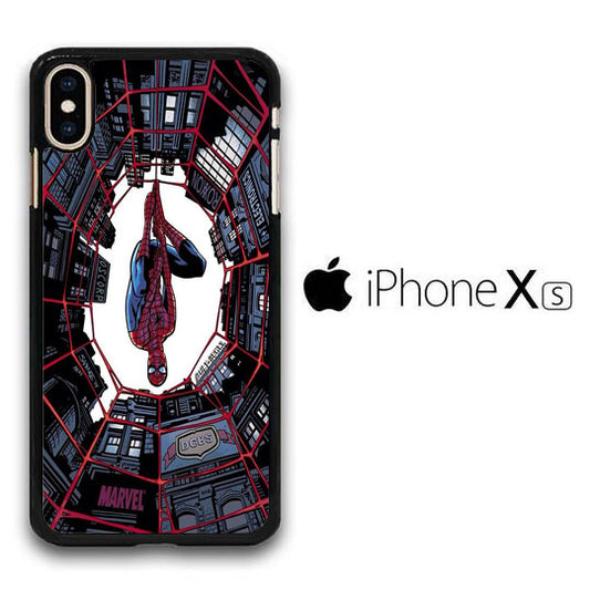 Spiderman Net Under Building iPhone Xs Case
