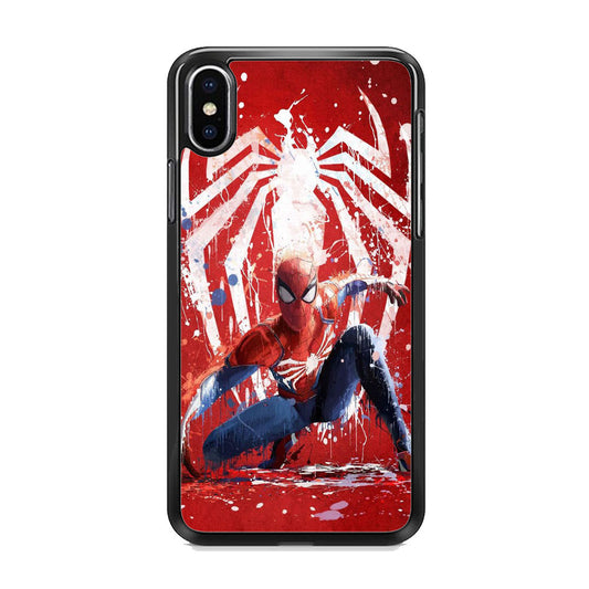 Spiderman Red Paint Art iPhone Xs Max Case