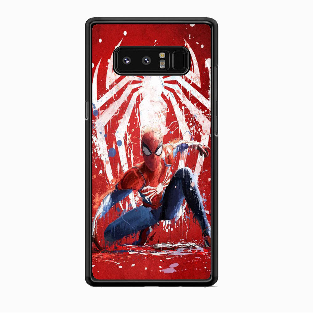 Spiderman Red Paint Art Samsung Galaxy Note 8 Case