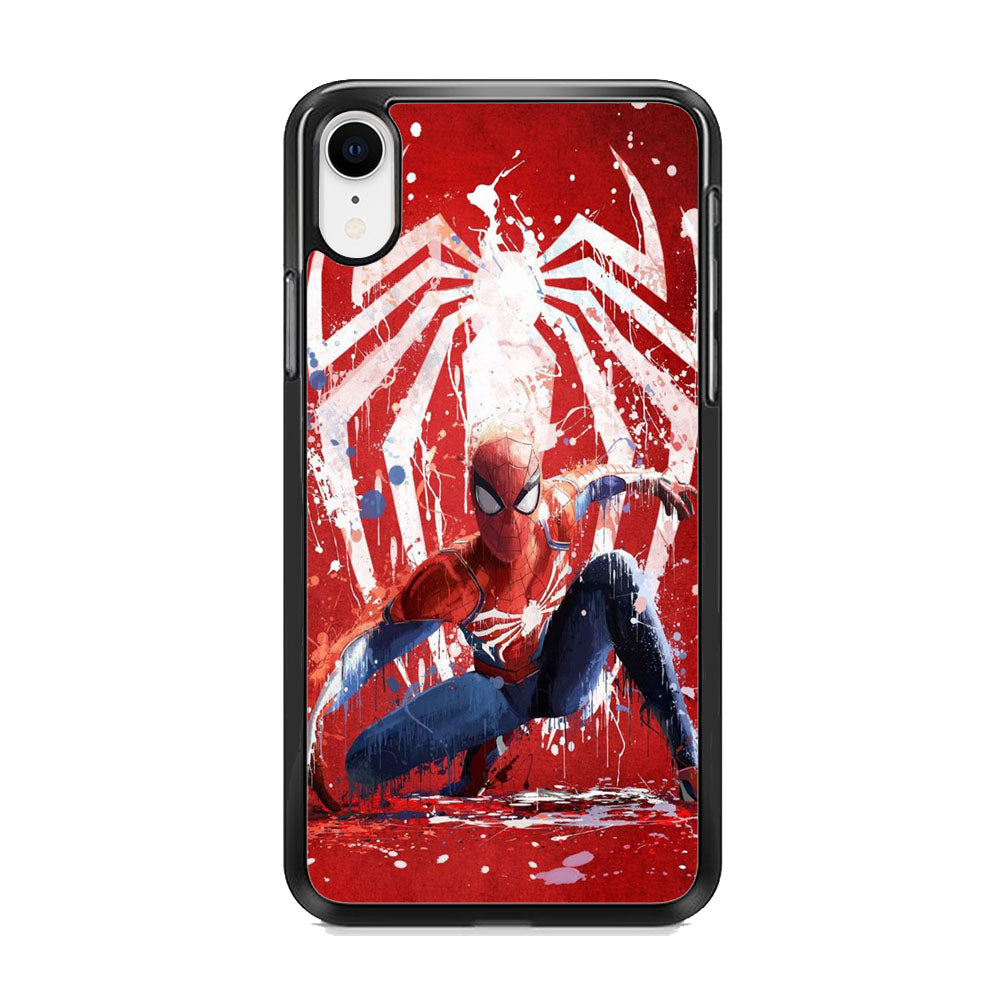 Spiderman Red Paint Art iPhone XR Case