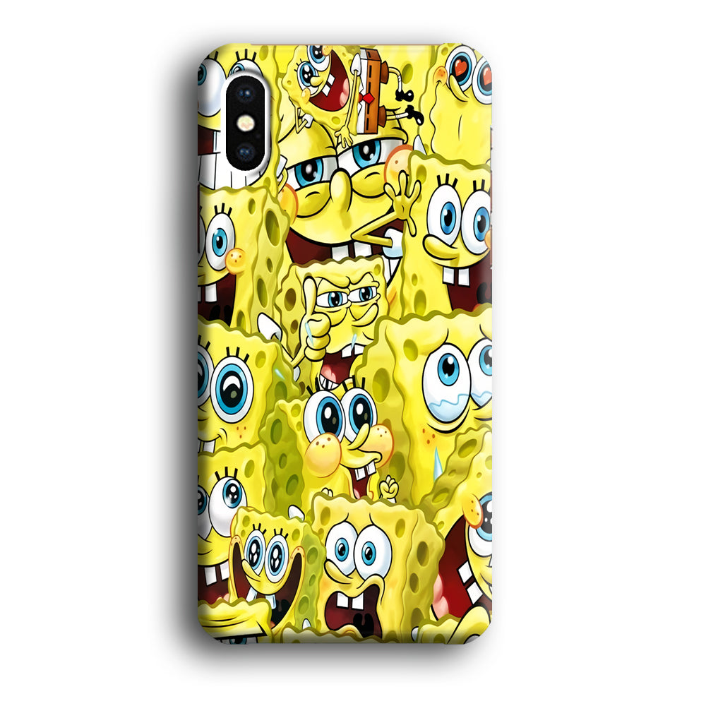 Spongebob Cute Expression iPhone XS Case