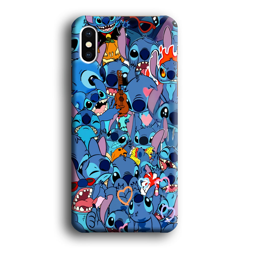 Stitch Cute Expression iPhone X Case