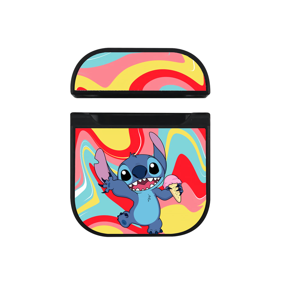 Stitch Sweet Ice Cream Hard Plastic Case Cover For Apple Airpods