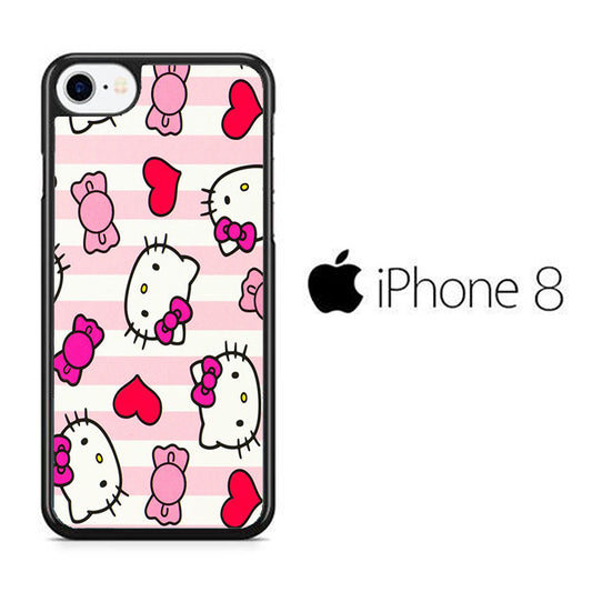 Stripe Love Hello Kitty iPhone 8 Case