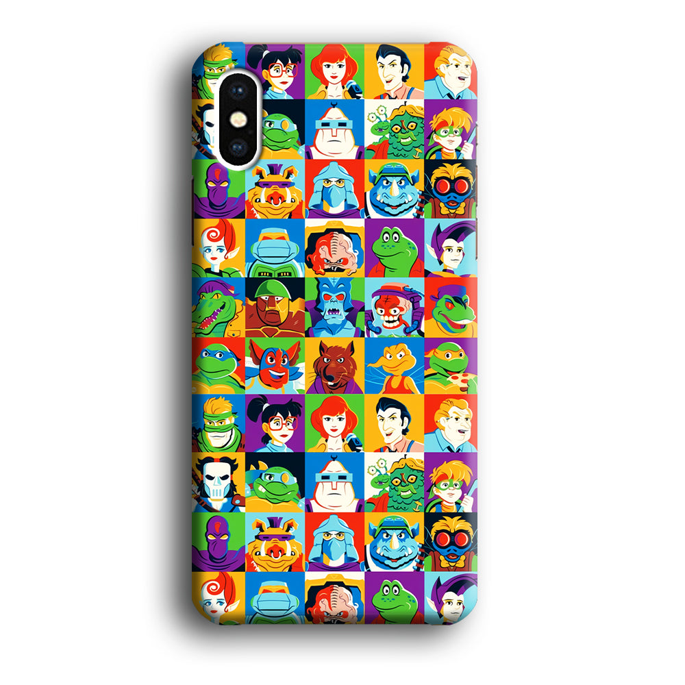 Teenage Mutant Ninja Turtles Character in Collage iPhone X Case