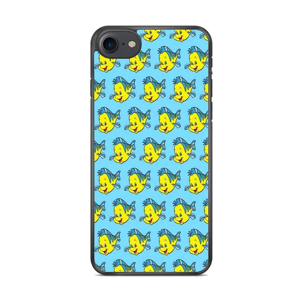 The Little Mermaid Flounder Doodle iPhone 8 Case - ezzyst