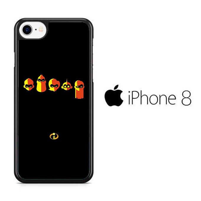 The Incredibles Logo Black iPhone 8 Case