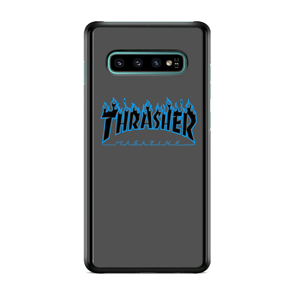 Thrasher Deeph Royal Grey Blue Fire Samsung Galaxy S10 Case - Ezzystore