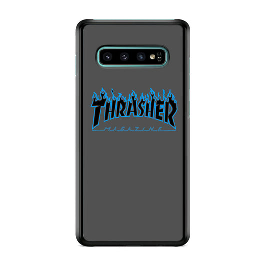 Thrasher Deeph Royal Grey Blue Fire Samsung Galaxy S10 Case - Ezzystore
