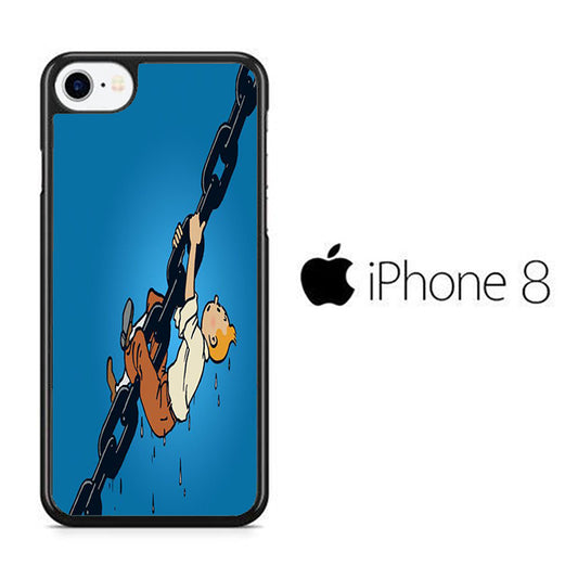 Tintin Climb On The Chain iPhone 8 Case
