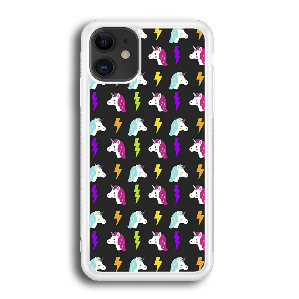 Unicorn Flash Grey iPhone 12 Case