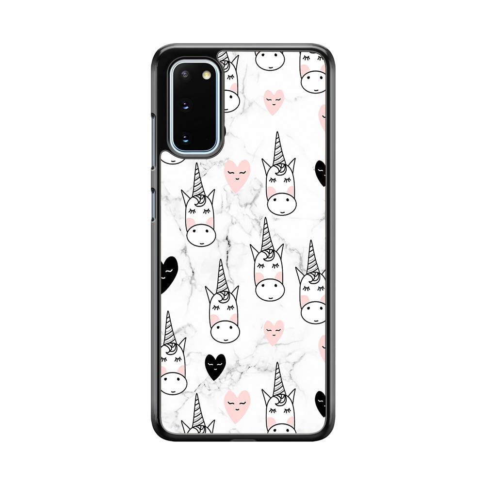 Unicorn Marble White Samsung Galaxy S20 Case - ezzyst