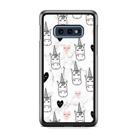 Unicorn Marble White Samsung Galaxy 10e Case - ezzyst
