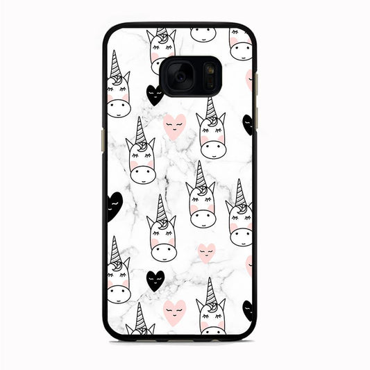 Unicorn Marble White Samsung Galaxy S7 Case - ezzyst