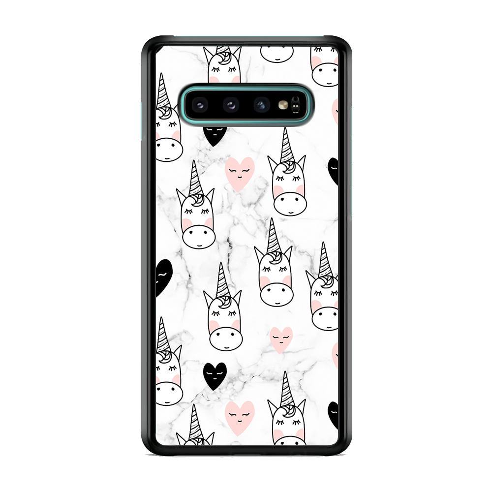 Unicorn Marble White Samsung Galaxy S10 Case - ezzyst