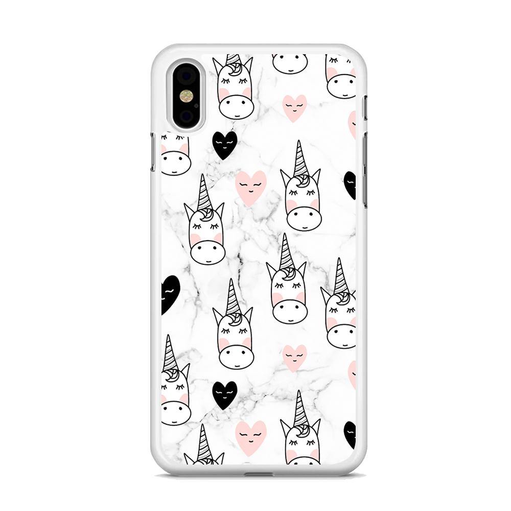 Unicorn Marble White iPhone X Case - ezzyst