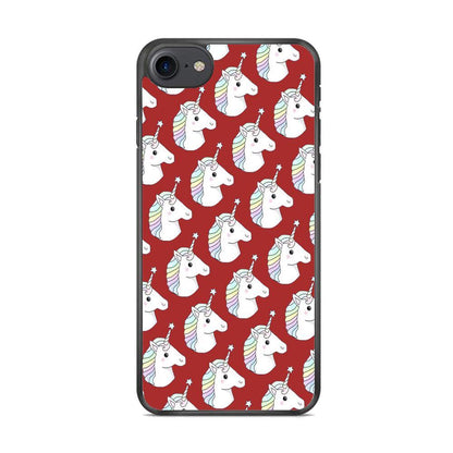 Unicorn Maroon Doodle iPhone 8 Case - ezzyst