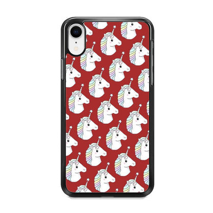 Unicorn Maroon Doodle iPhone XR Case - ezzyst