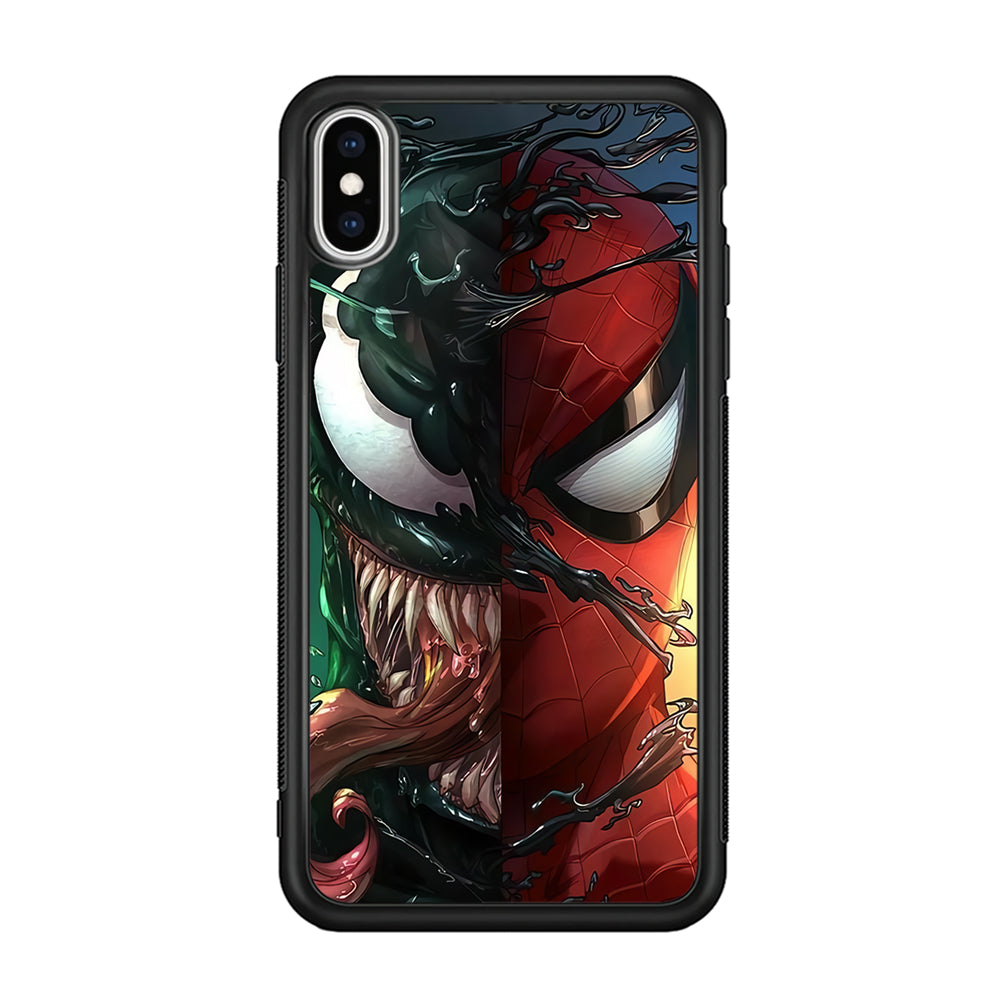 Venom Spiderman Half Face iPhone X Case