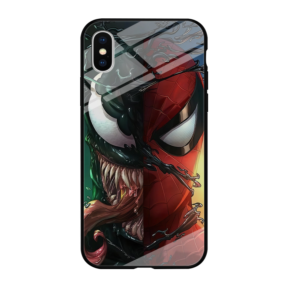 Venom Spiderman Half Face iPhone X Case
