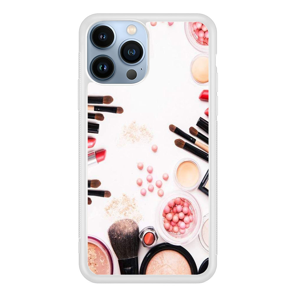 Woman Make Up Equipment Brush And Powder iPhone 13 Pro Case
