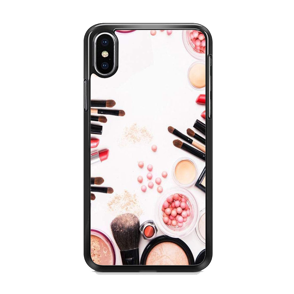 Woman Make Up Equipment Brush And Powder iPhone X Case