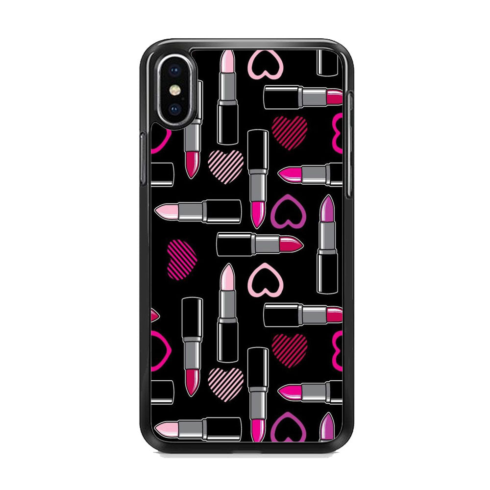 Woman Make Up Lipstick Love iPhone X Case